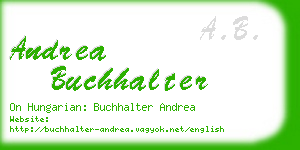 andrea buchhalter business card